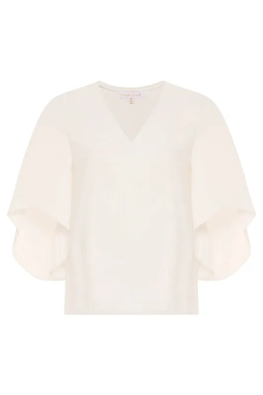 Nina Blouse | Ivory sold by Belletique