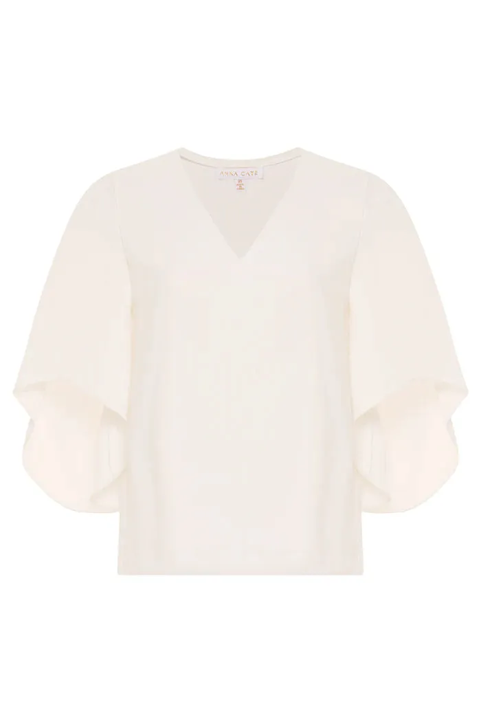 Nina Blouse | Ivory sold by Belletique