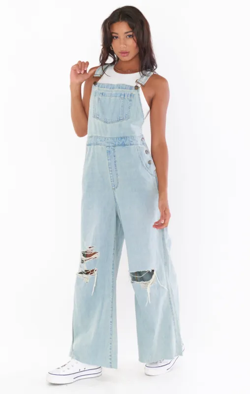 Trenton Overalls | Faded Indigo sold by Belletique