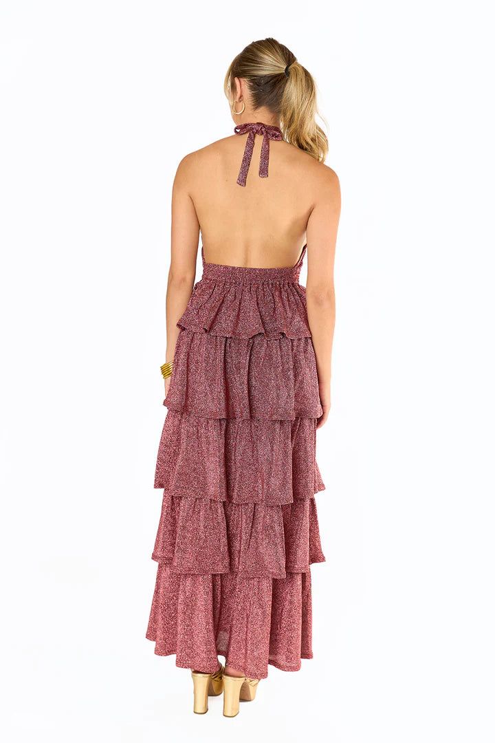Talia Halter Long Maxi Dress | Valentine sold by Belletique product image thumbnail 5