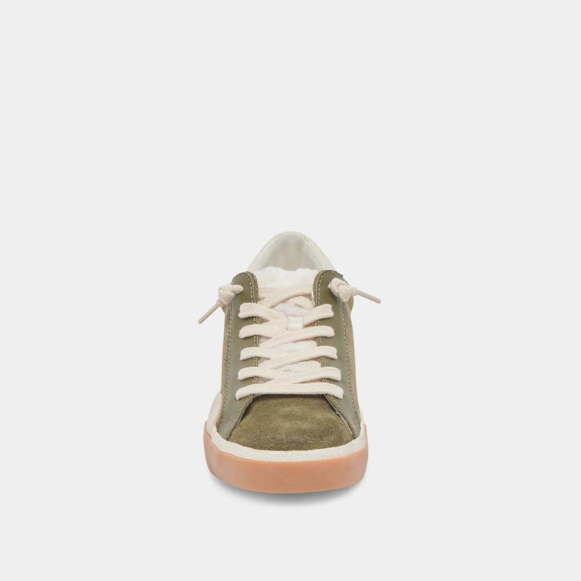 Zina Plush Sneakers | Moss Perforated sold by Belletique product image thumbnail 3