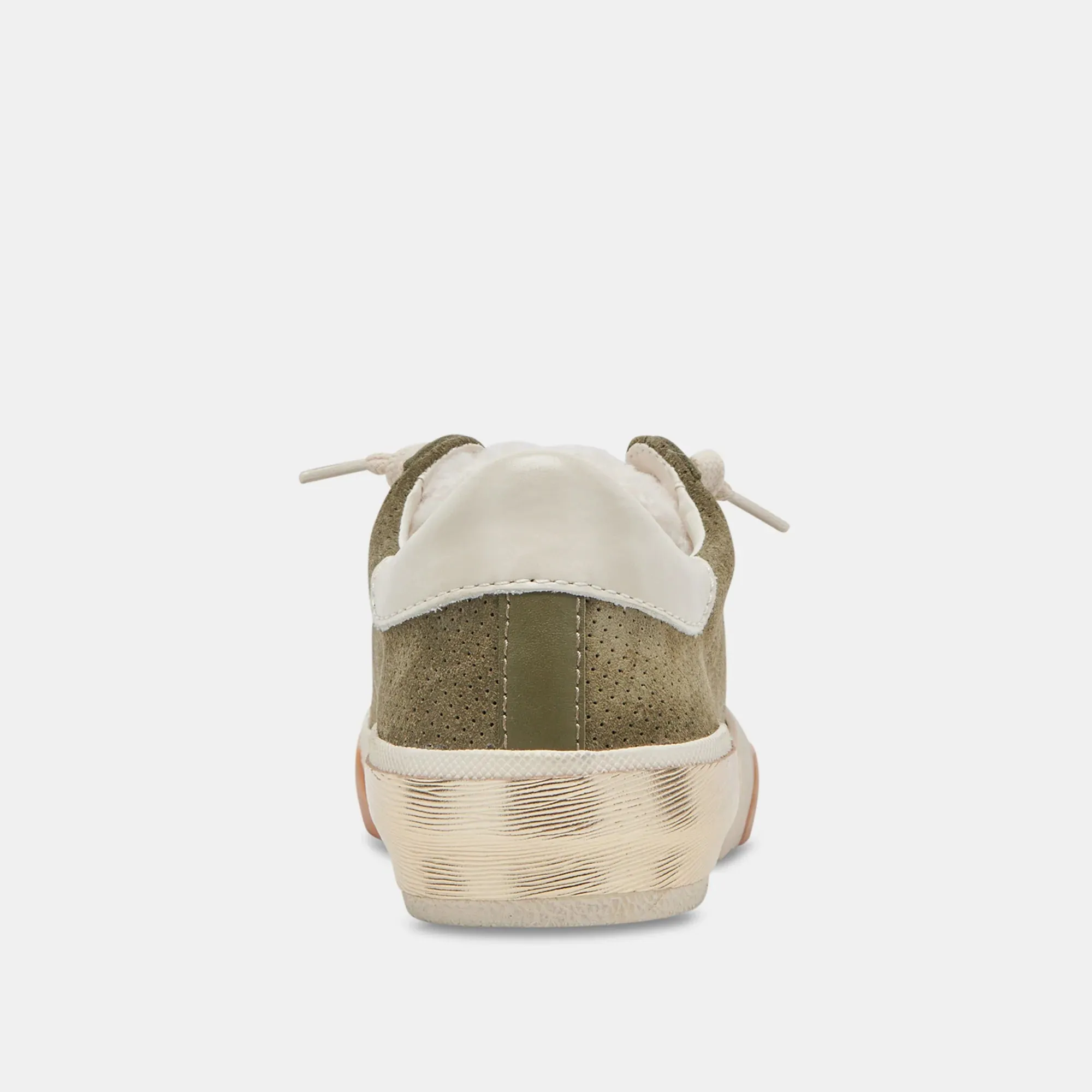 Zina Plush Sneakers | Moss Perforated sold by Belletique product image thumbnail 4