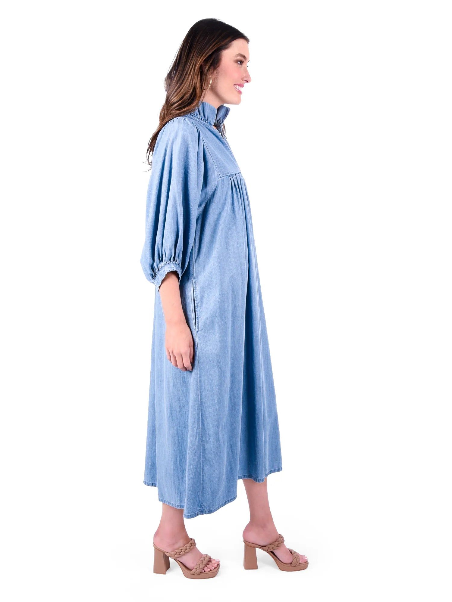 Stella Midi Dress | Chambray sold by Belletique product image thumbnail 2
