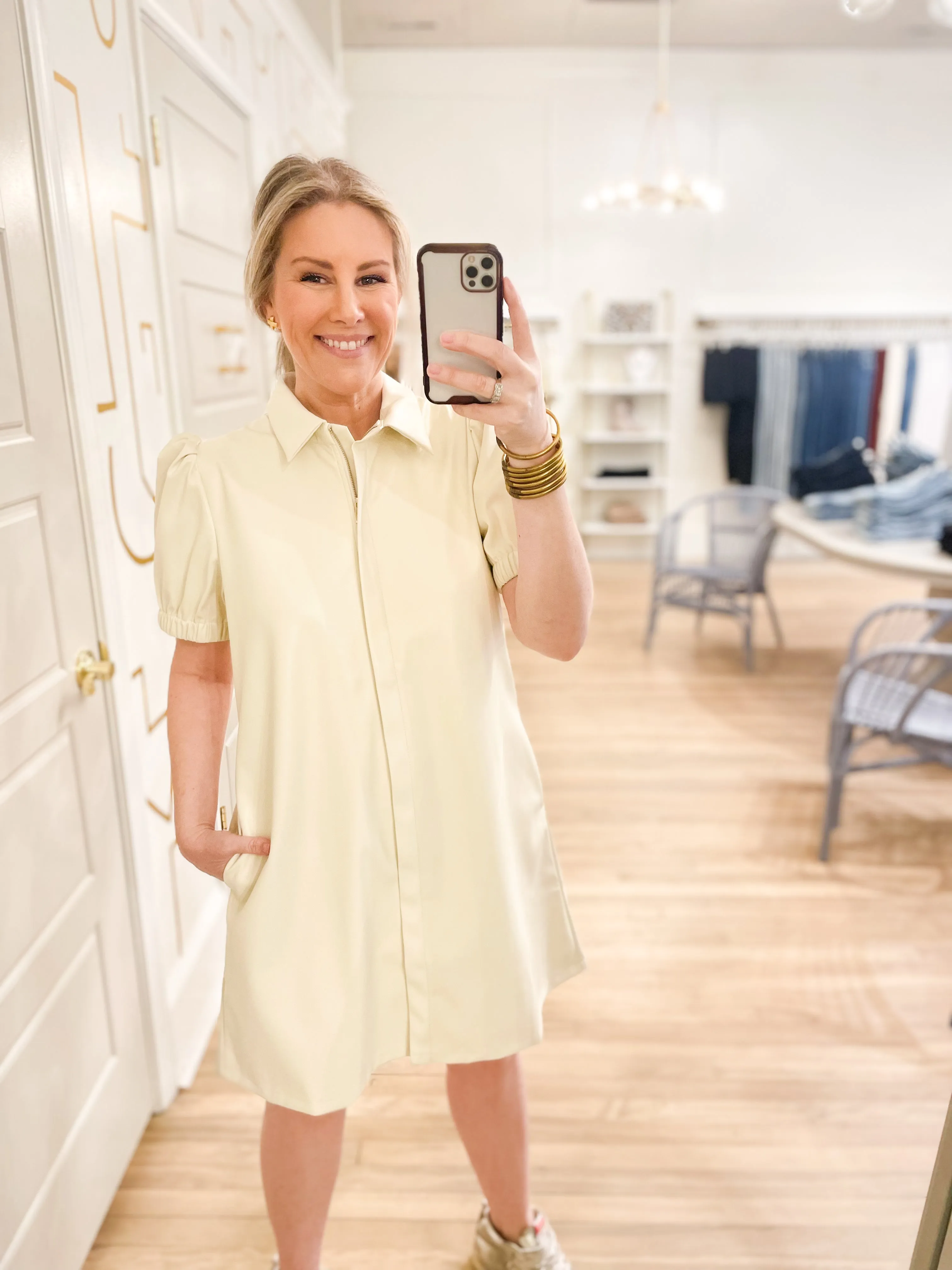 Anderson Dress | Bone sold by Belletique product image thumbnail 2