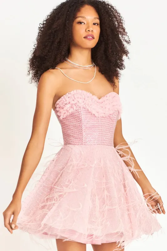 Marvella Mini Dress | Sweetheart Pink sold by Belletique