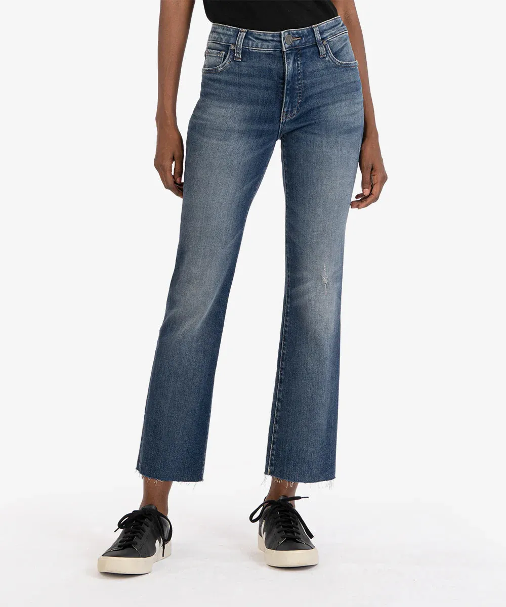 Kelsey High Rise Fab Ab Ankle Flare | Congruent Wash sold by Belletique