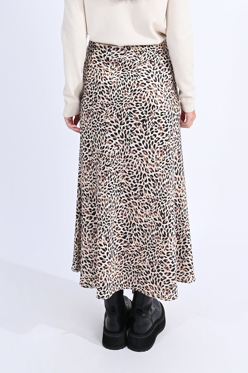 Leopard Skirt | Khaki sold by Belletique product image thumbnail 3