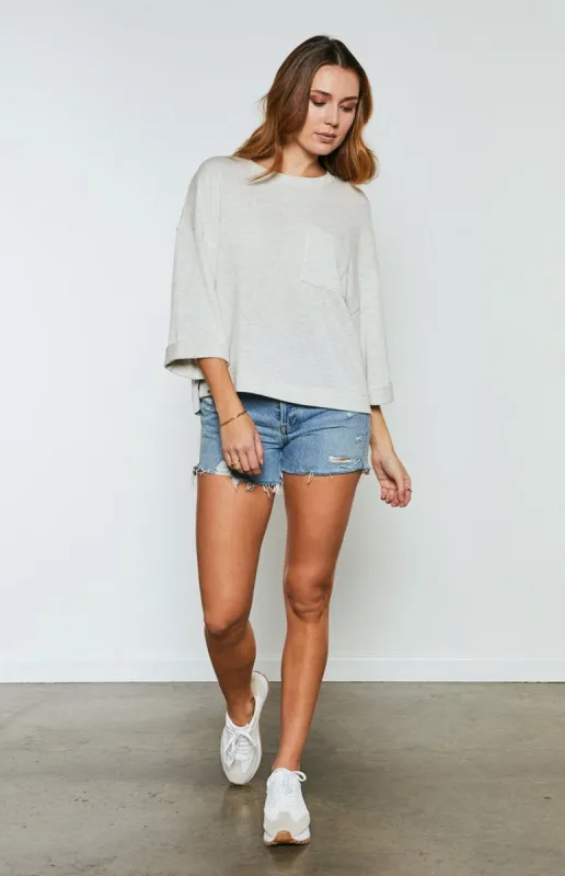 Atley Top | Heather Oat sold by Belletique