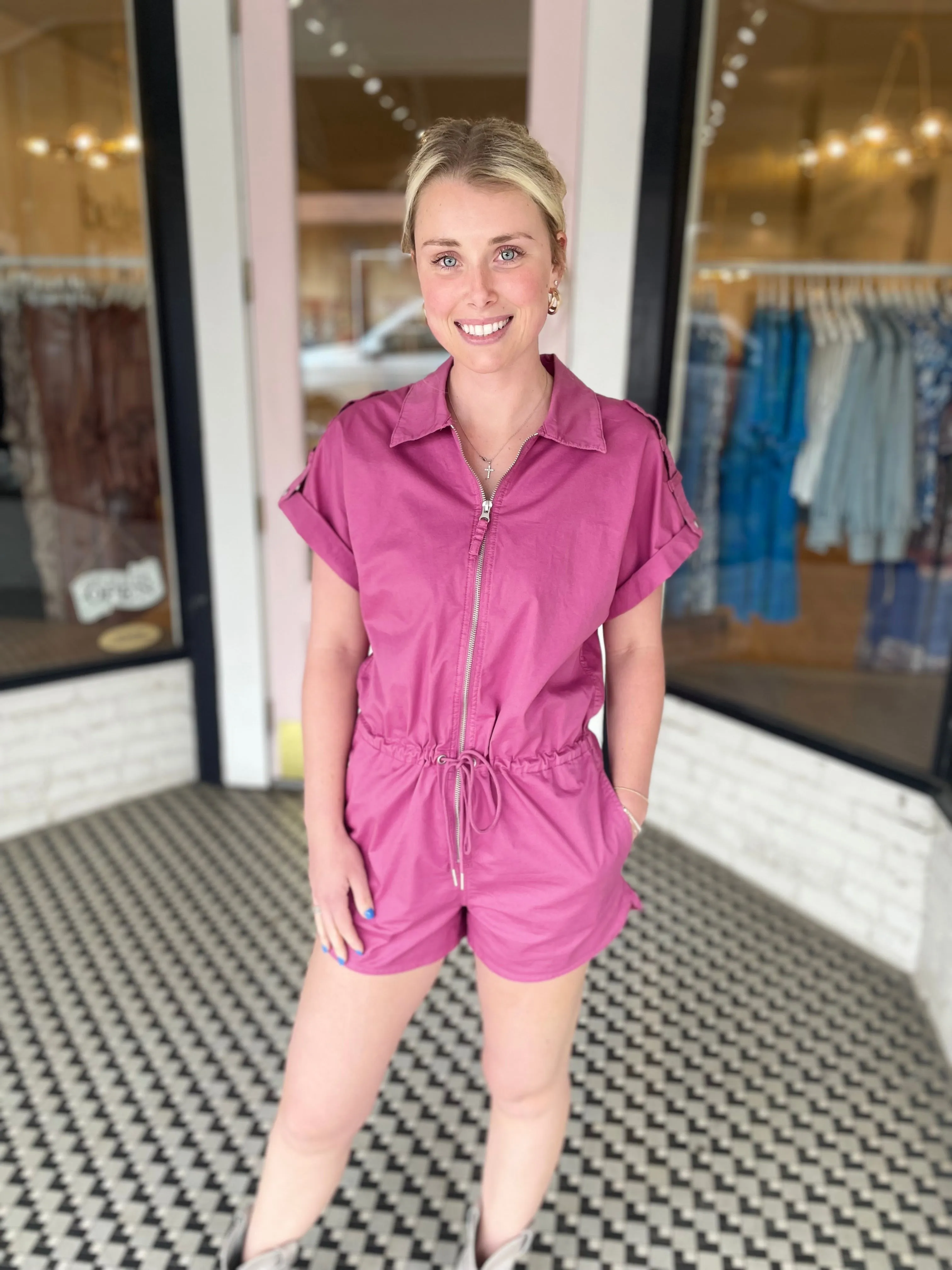 Meg Romper | Elderberry sold by Belletique