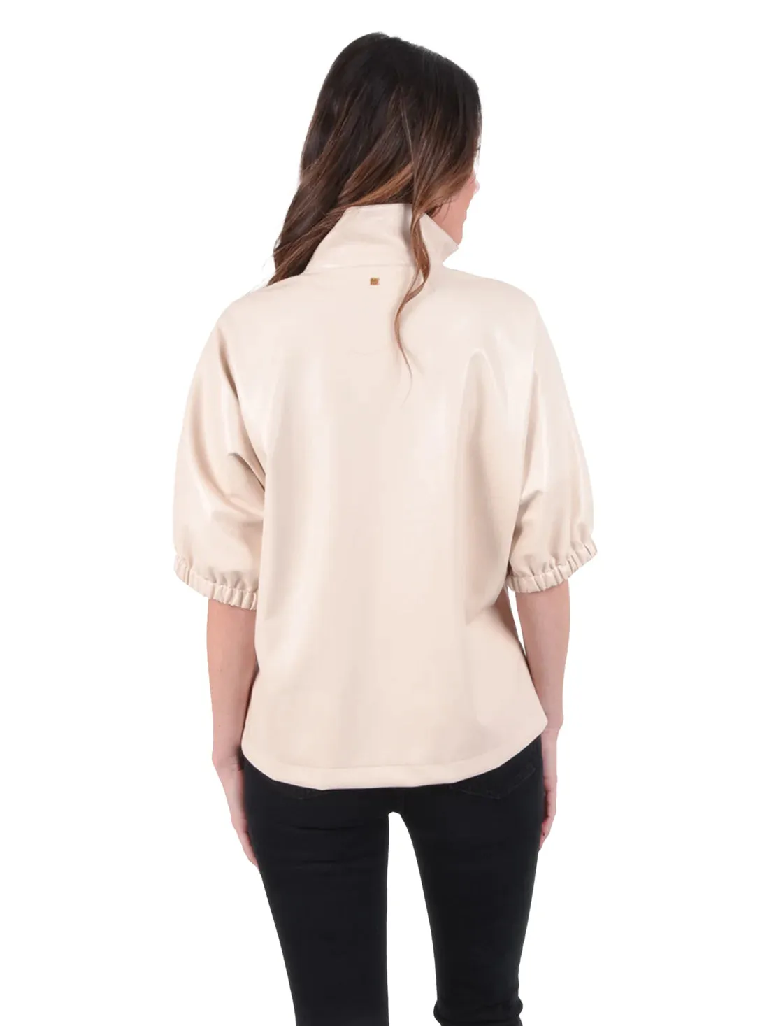 Poppy Top | Sandshell Vegan Leather sold by Belletique product image thumbnail 4