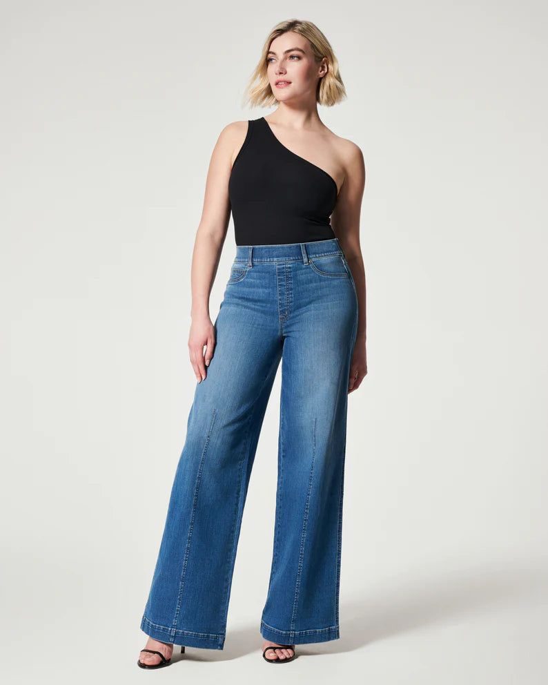Seamed Front Wide Leg | Vintage Indigo sold by Belletique