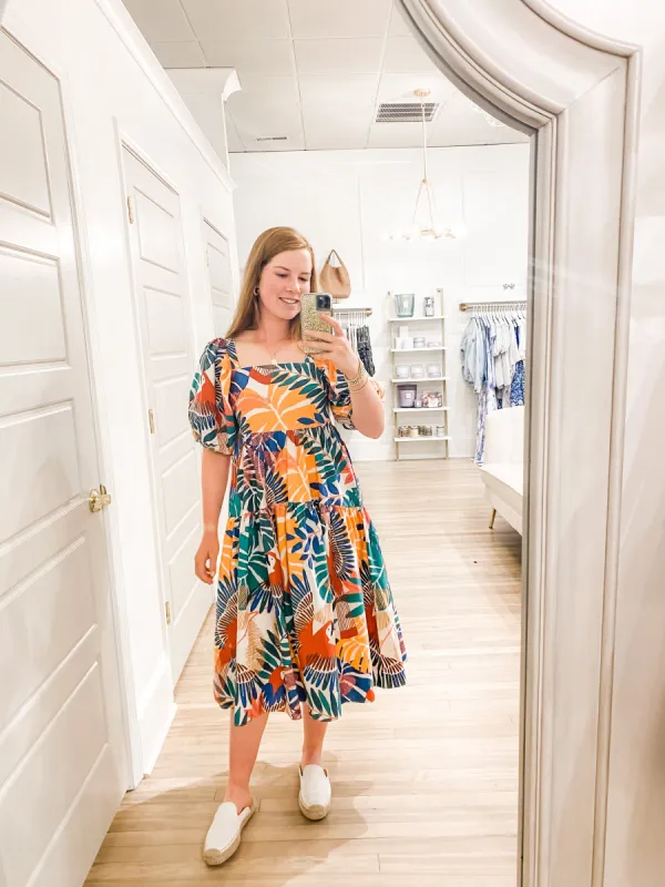 Off White Macaw Midi Dress sold by Belletique