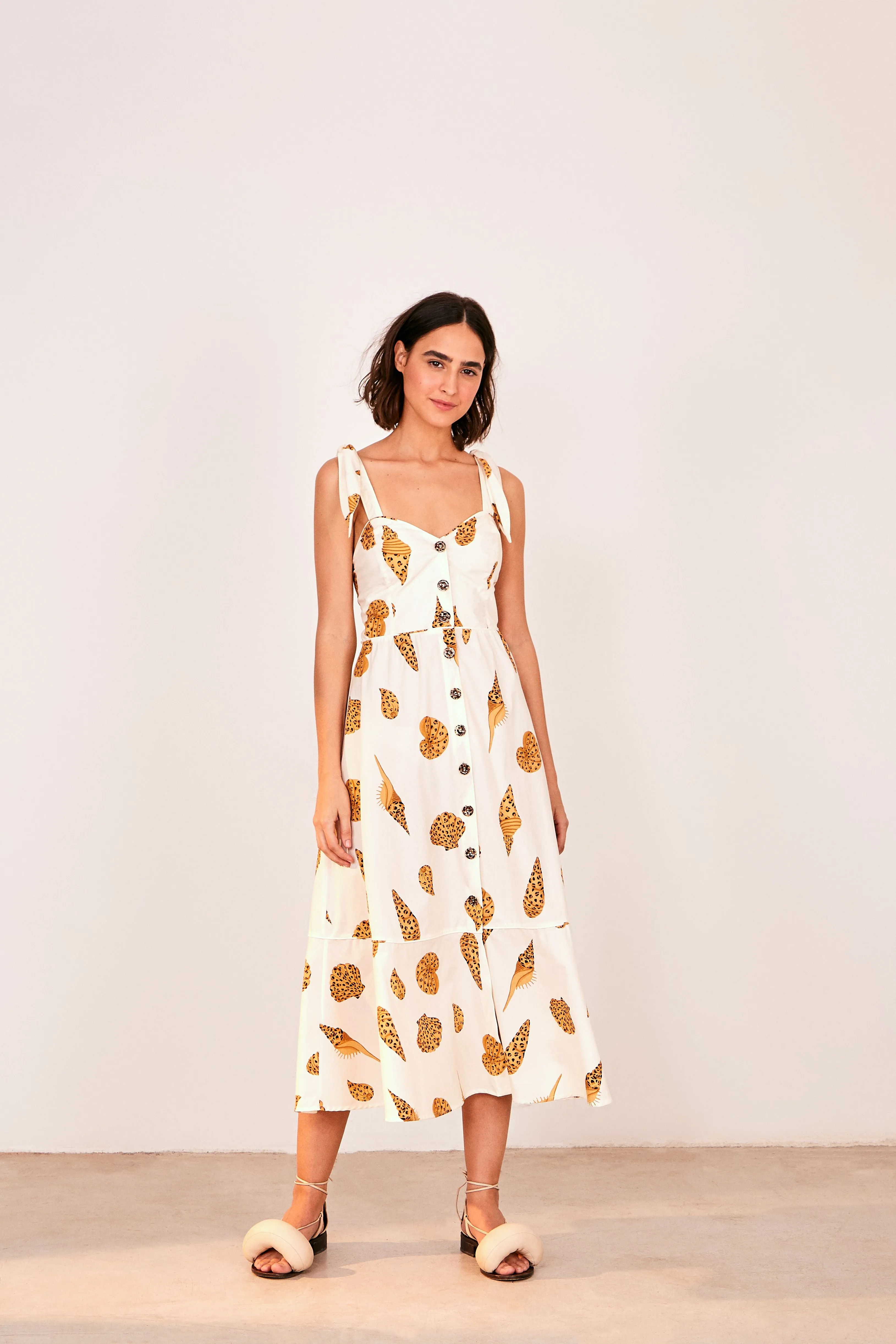 Leopard Shell Midi Dress sold by Belletique