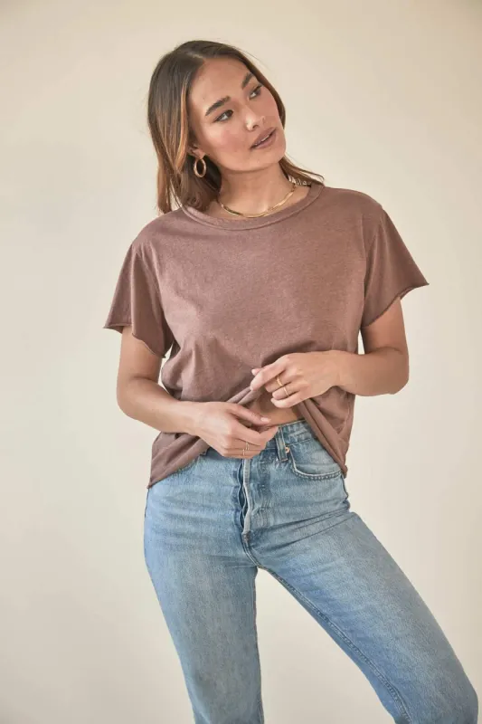 Jax Heathered Tee | Rich Ginger made by Project Social T