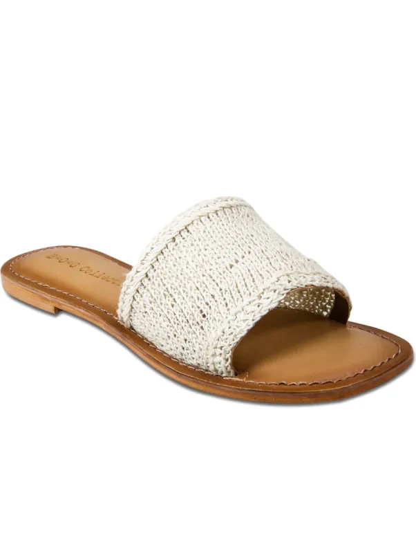 Concha Ivory Macrame Sandal sold by Belletique