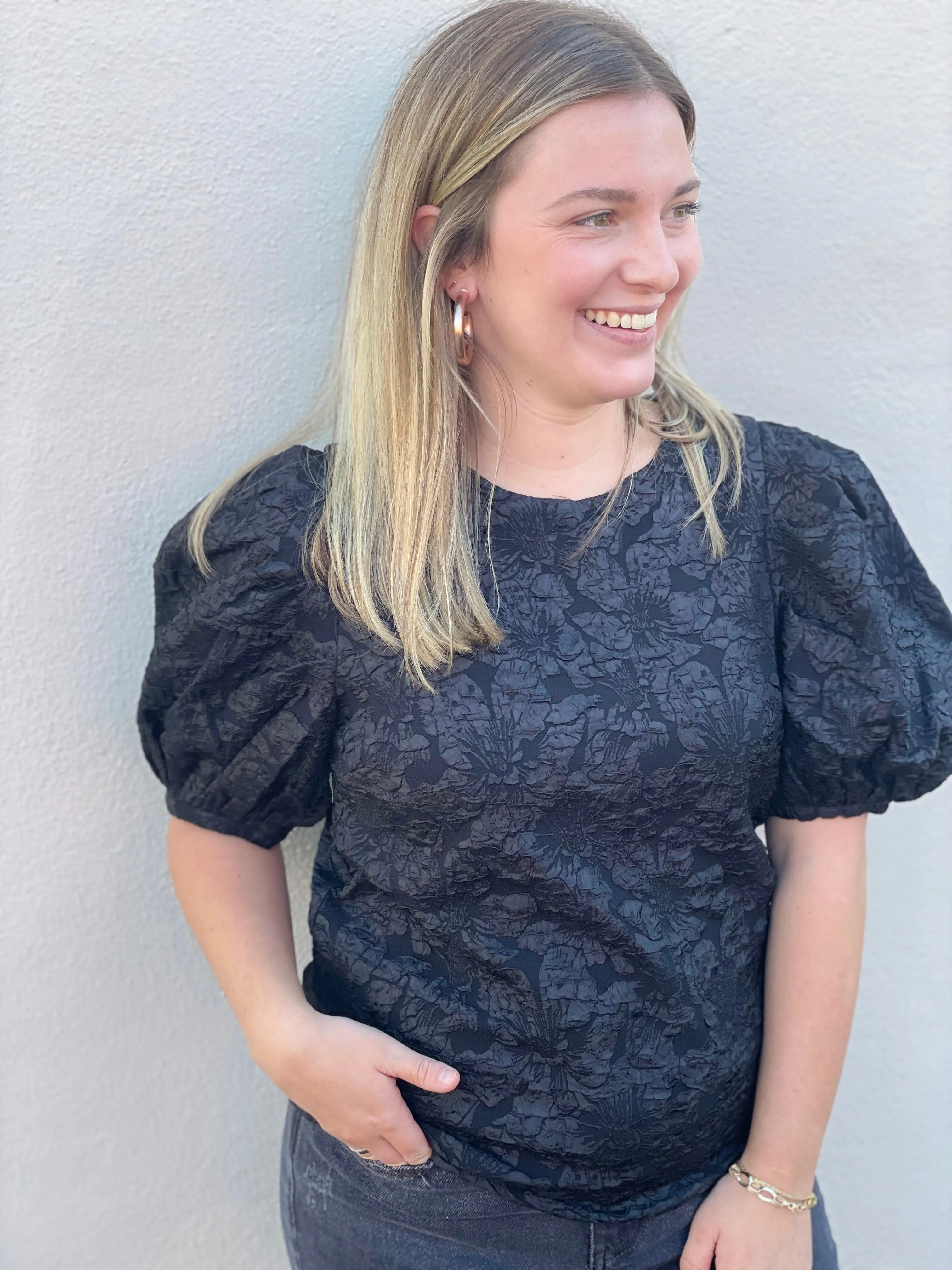 Roxanne Top | Black sold by Belletique