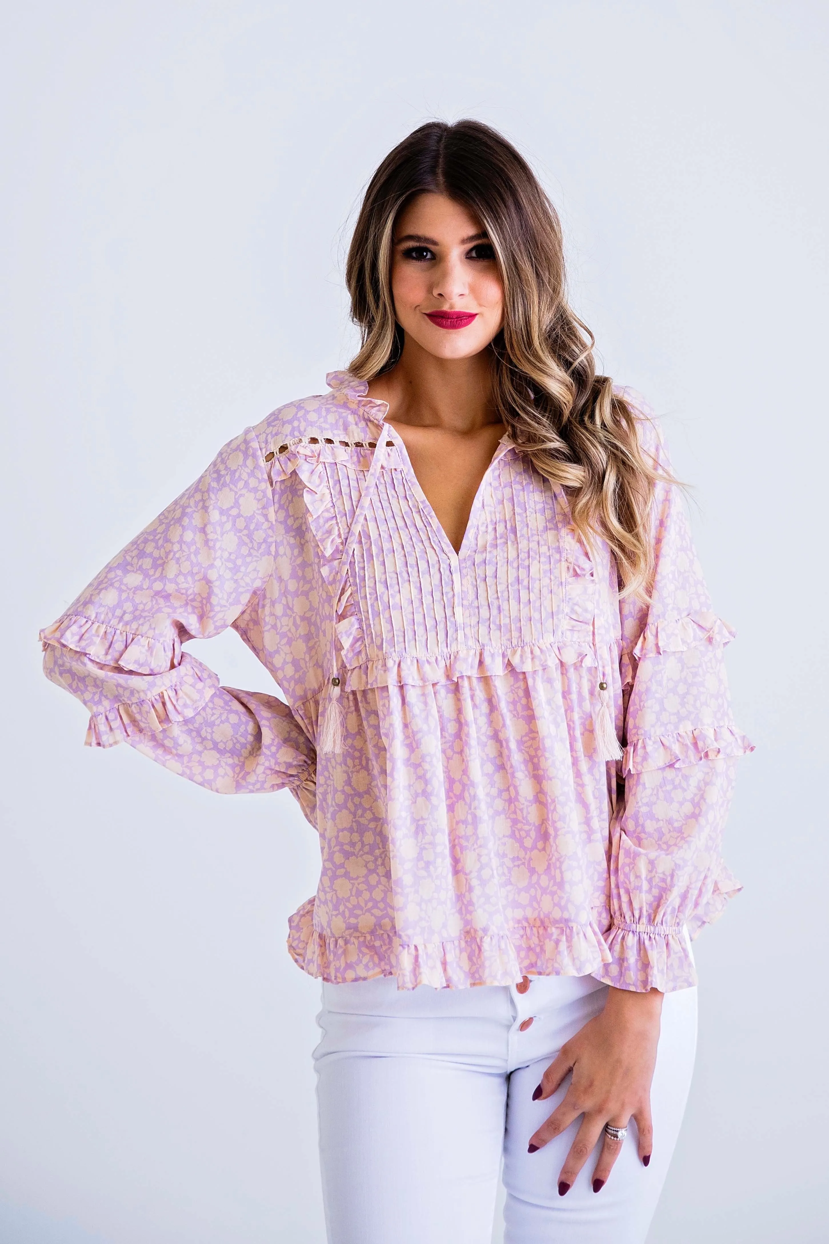Floral Boho Top sold by Belletique