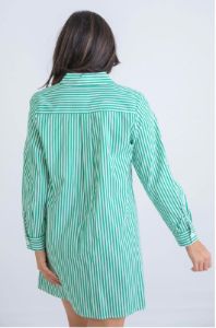 Stripe Poplin Shirt Dress sold by Belletique