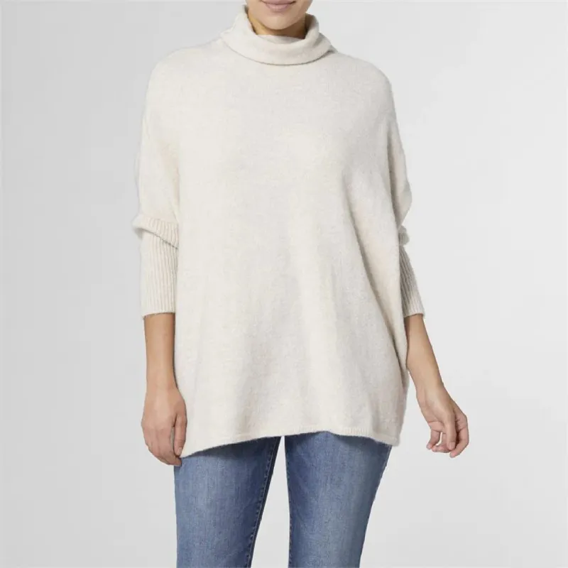 Oversized Cowl Neck Sweater | Oatmeal sold by Belletique