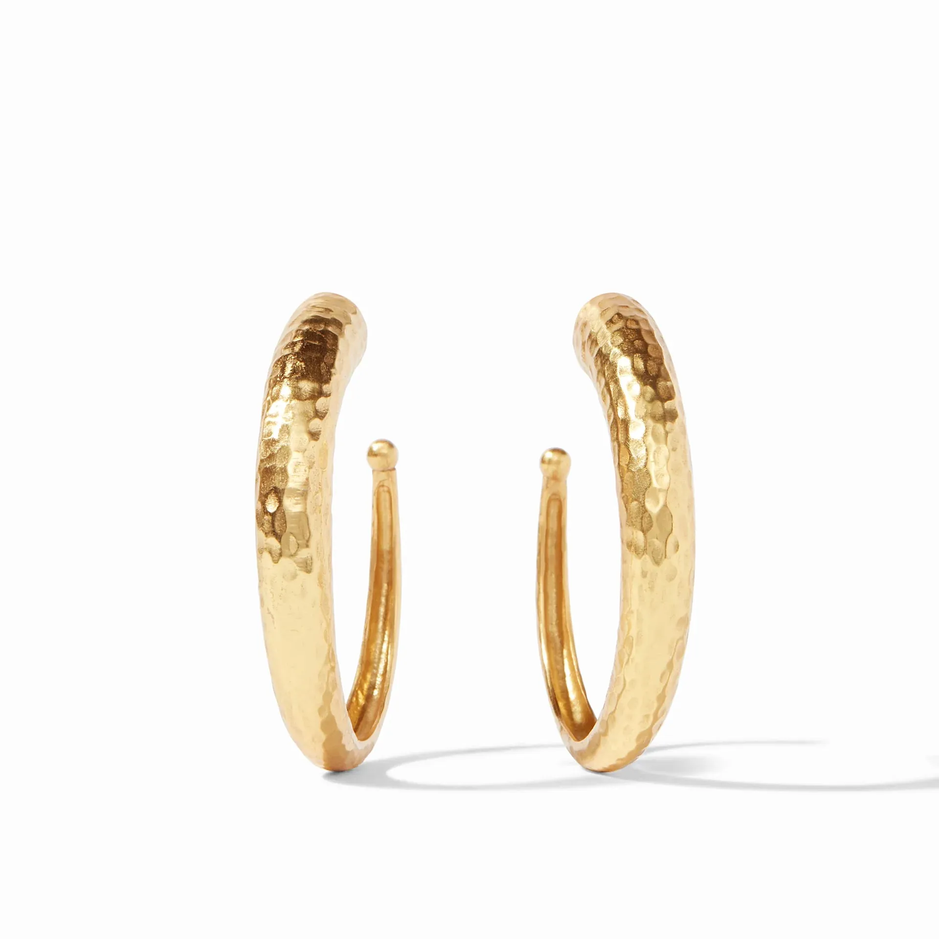 Gold Hammered Hoop Earrings | Large sold by Belletique