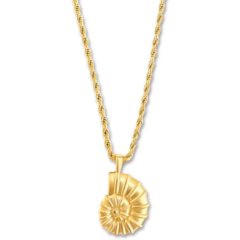 Eliana Oversized Shell Pendant Necklace sold by Belletique