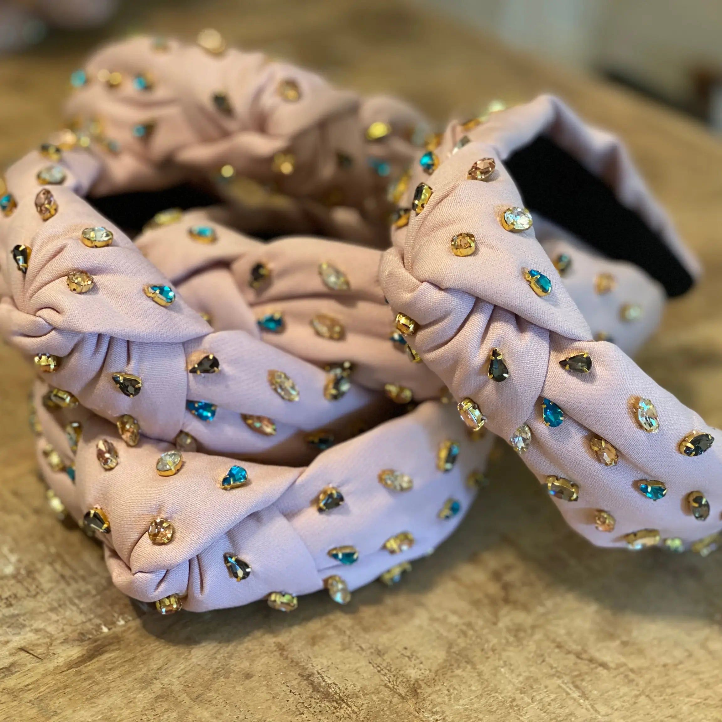 Pink Headband with Multi Stones sold by Belletique