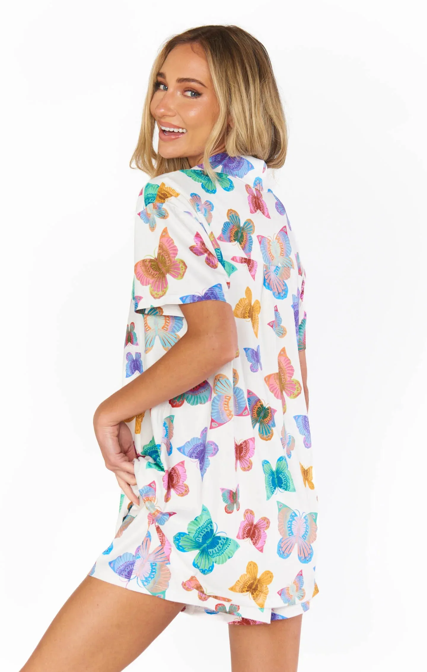 Sunday Morning PJ Set | Rainbow Butterflies sold by Belletique product image thumbnail 3