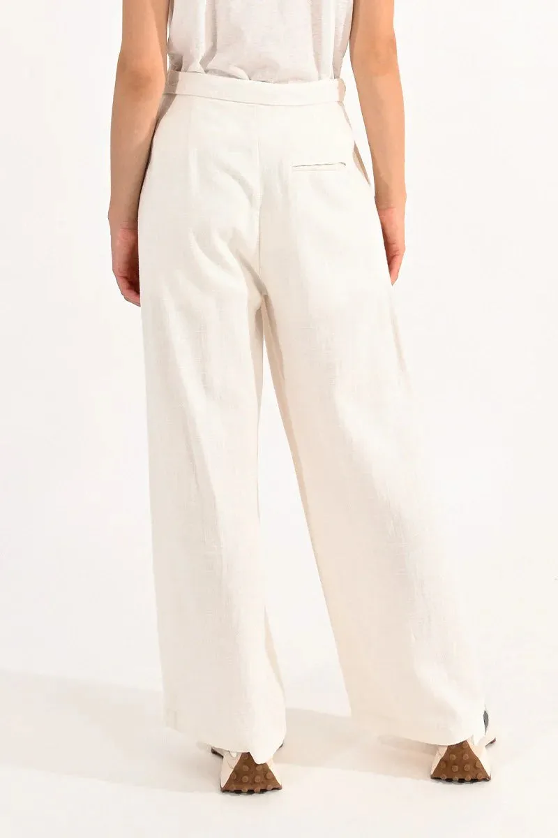 Cate Wide Leg Pants | Ivory sold by Belletique product image thumbnail 2
