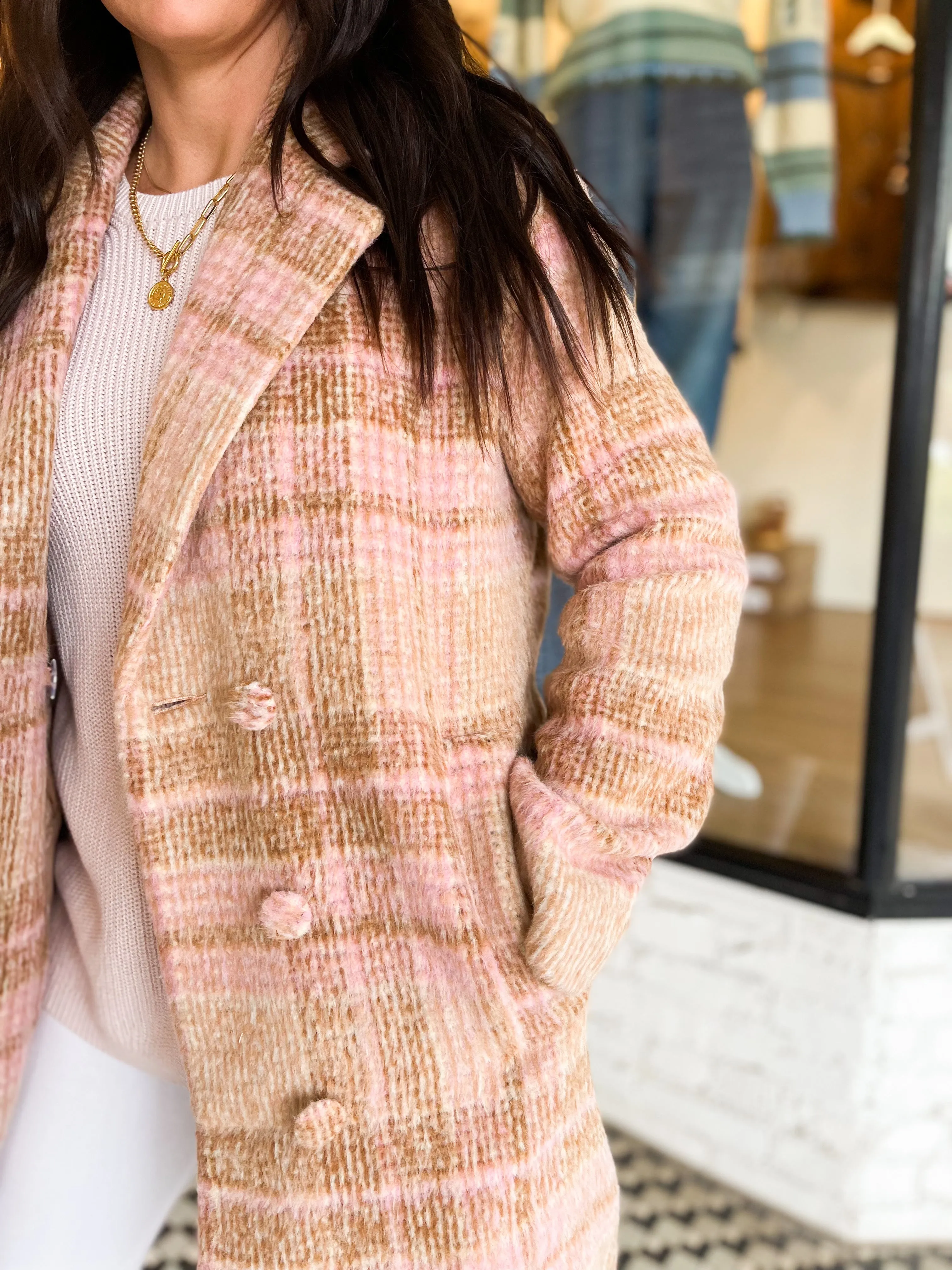 Charlotte Jacket | Beige Plaid sold by Belletique product image thumbnail 2