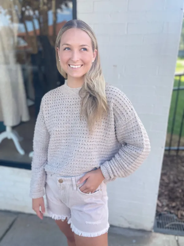 Joanna Sweater | Oat sold by Belletique