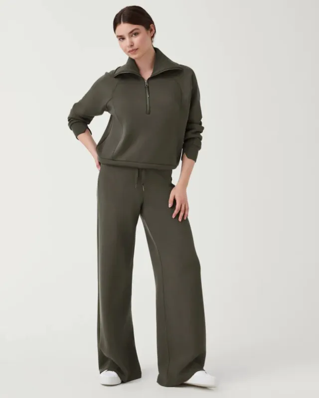 AirEssentials Wide-Leg Lounge Pants | Dark Palm sold by Belletique