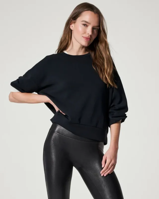 AirEssentials Women's Crew Neck Sweatshirt | Very Black sold by Belletique