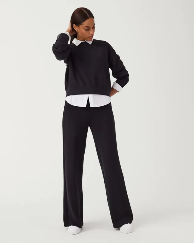 AirEssentials Wide-Leg Lounge Pants | Very Black sold by Belletique