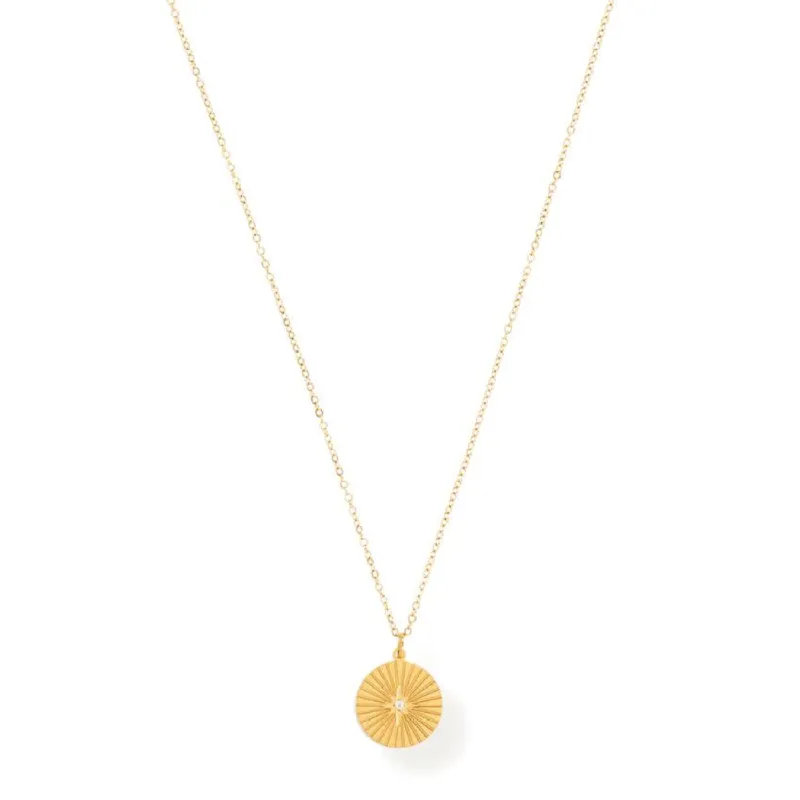 Rue Sunburst Disc Necklace sold by Belletique