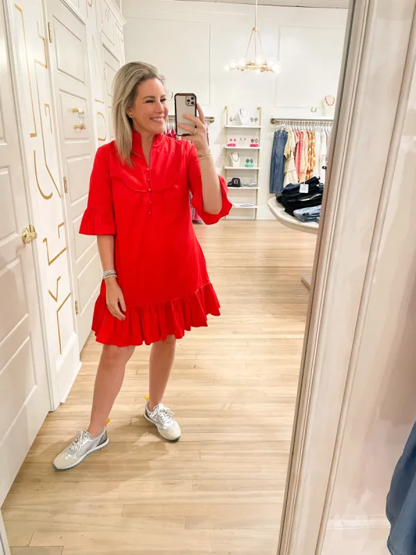 Mary Dress | Parisian Red sold by Belletique