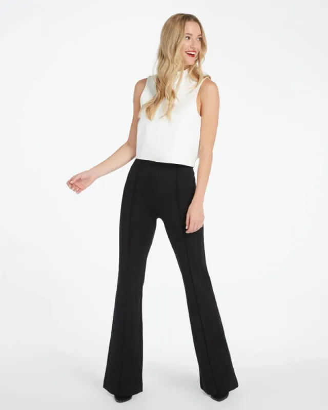 The Perfect Black Pant, Hi-Rise Flare | SPANX sold by Belletique