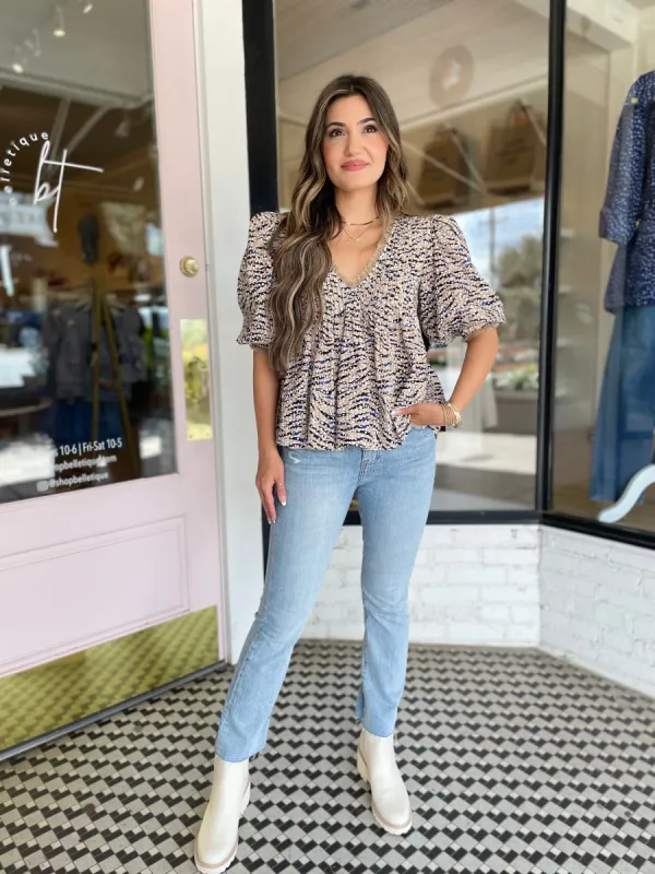 Mia Top | Snowy Animal sold by Belletique