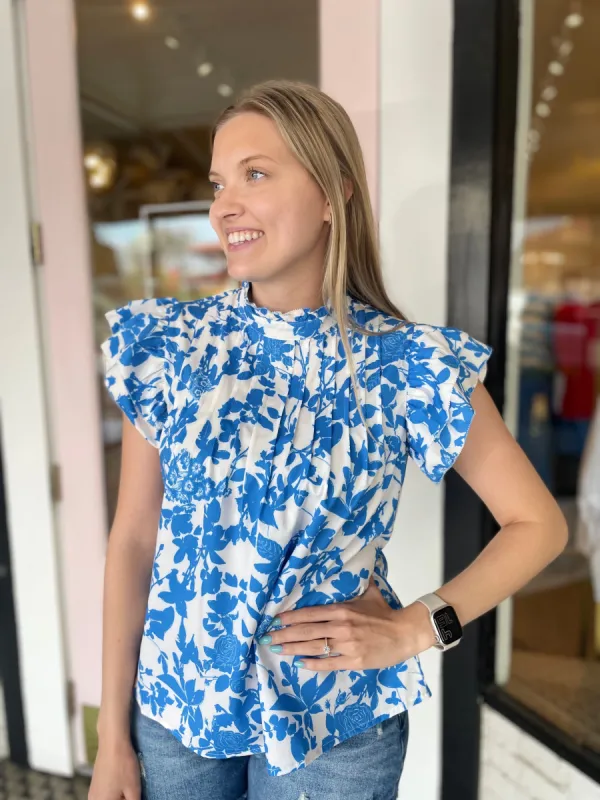 Flutter Floral Top sold by Belletique