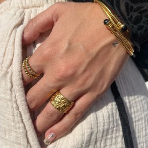 Logan Textured Ring sold by Belletique