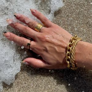 Logan Textured Ring sold by Belletique