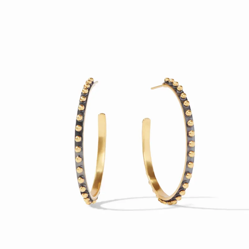 SoHo Hoop Earrings | Mixed Metal Large sold by Belletique