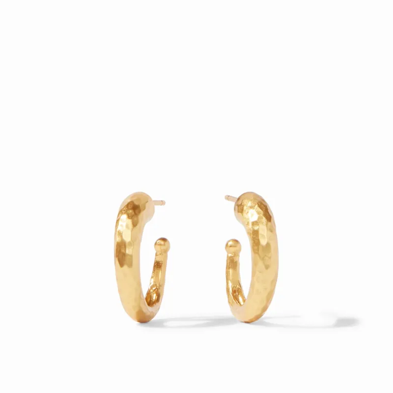 Gold Hammered Hoop Earrings | Small sold by Belletique