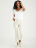 Soft V-Neck Tee | White sold by Belletique