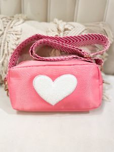 Bubblegum Heart Crossbody with Sherbert Strap sold by Belletique