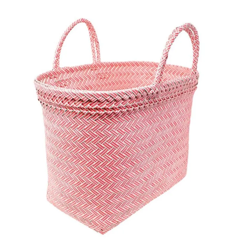 Maisy Tote: Pink and White sold by Belletique