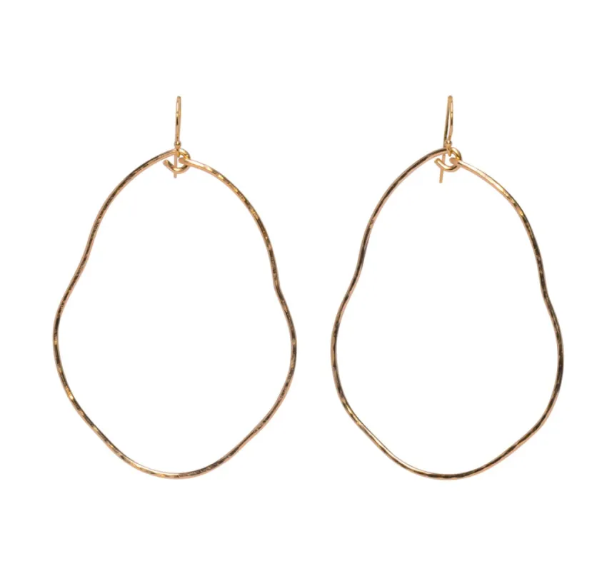 Small Organic Hoop Earrings sold by Belletique