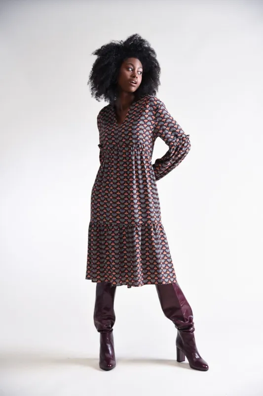 Georgia Midi Dress | Navy sold by Belletique