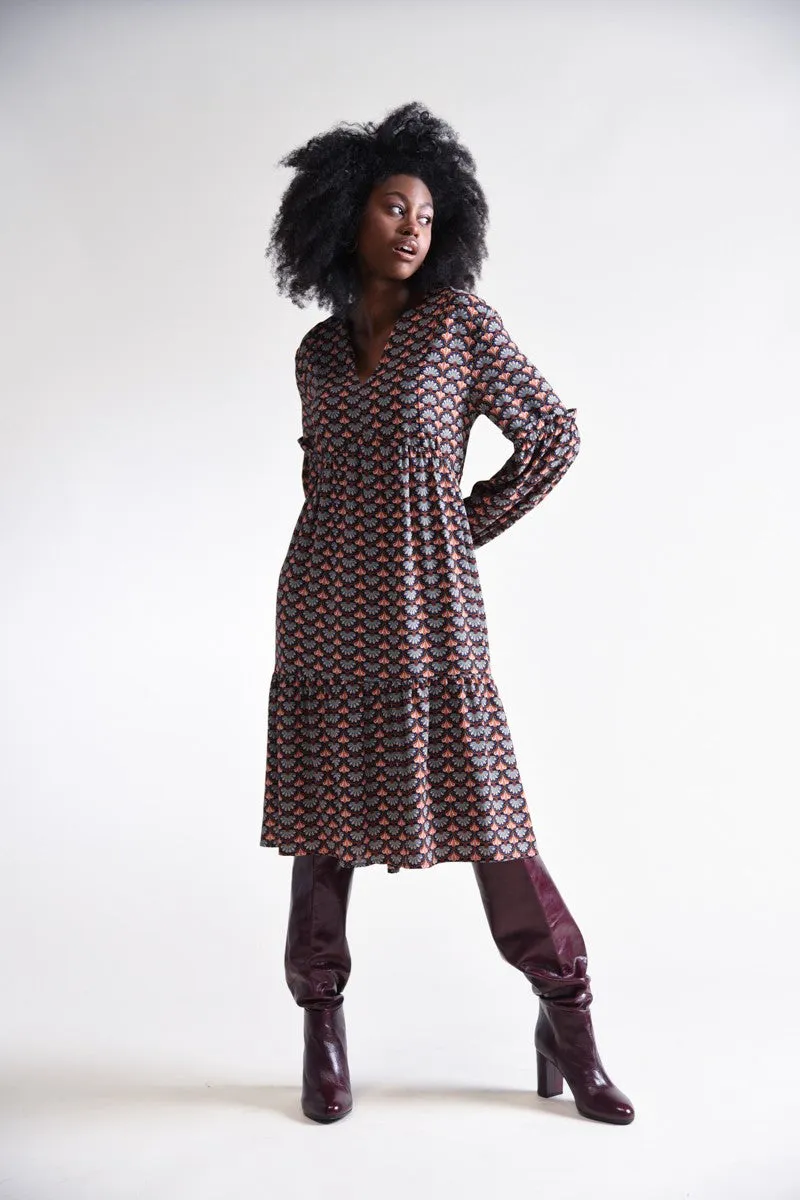 Georgia Midi Dress | Navy sold by Belletique