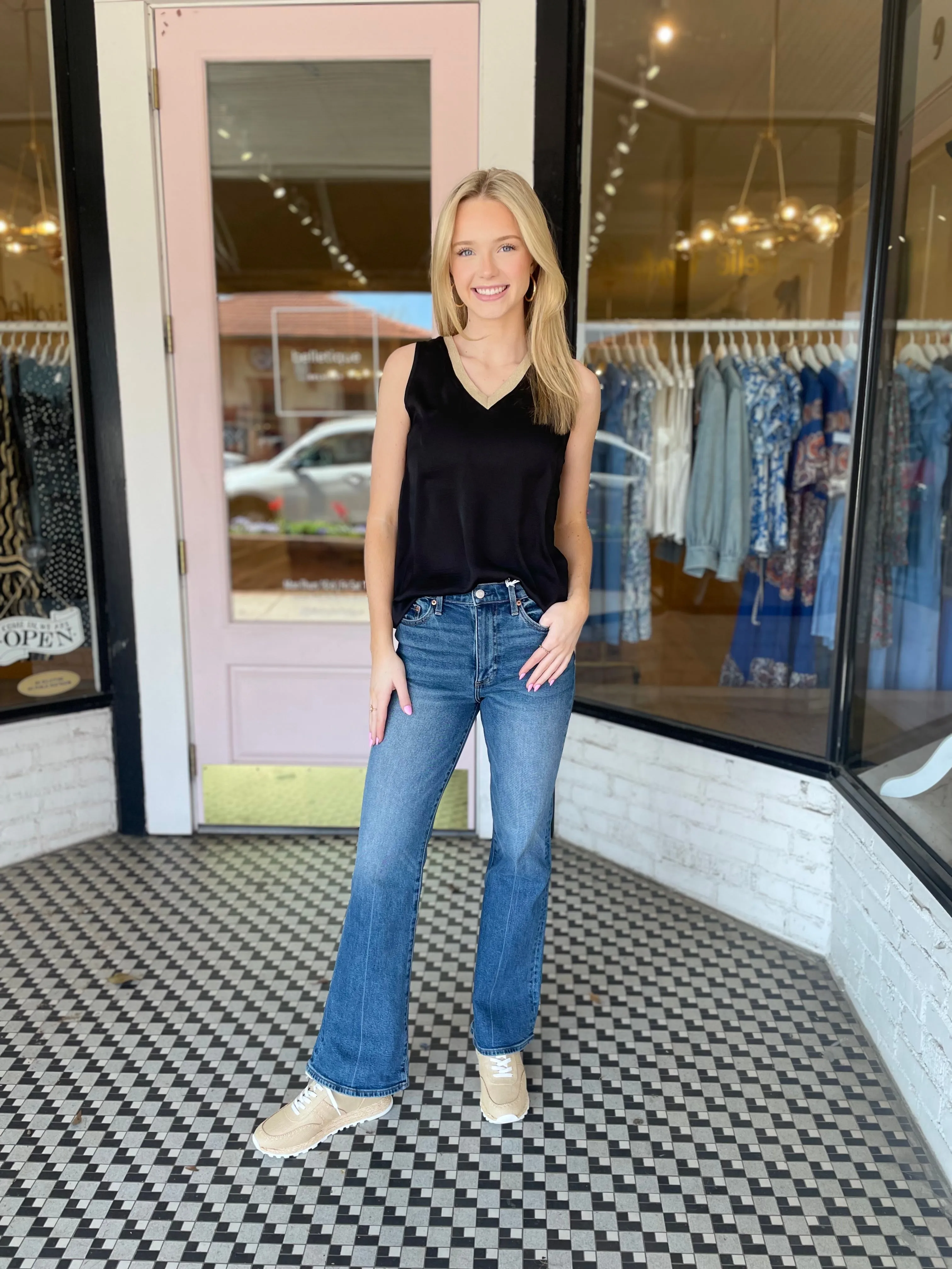 Black + Gold Blouse sold by Belletique product image thumbnail 2