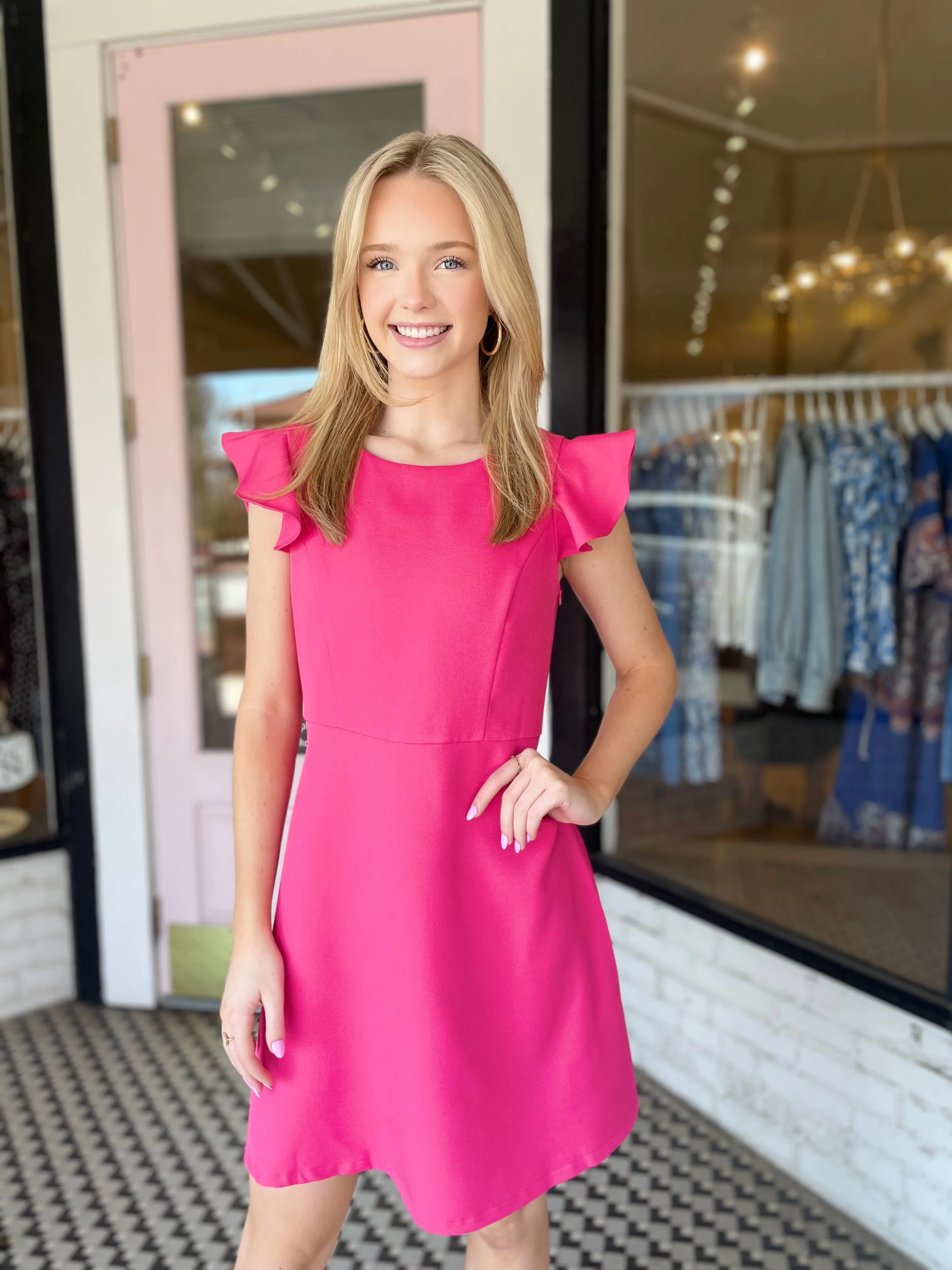 Poppie Dress | Pink sold by Belletique